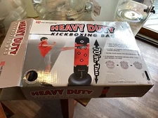 MD Sports Heavy Duty Kickboxing Trainer, Inflatable, 70 In. Tall, Black and Yell