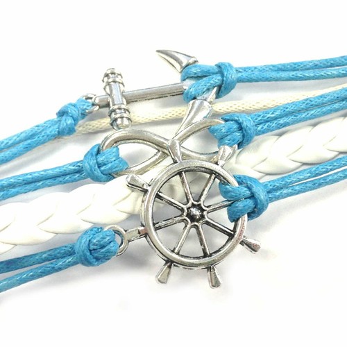 Anchor Bracelet Handmade Nautical Ships Anchor Sailing Boats Sea Beach Ocean - Picture 5 of 10