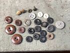 <!--F#f_0-->Vintage Lot x26 Interesting Antique Australian Made Buttons AIF MURDOCHS Sydney<!--F/-->