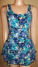 MAXINE FLORAL SWIMSUIT SWINDRESS SIZE 12 NEW PADDED CUPS