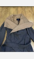 Lands End Ladies Wool Wrap Jacket With Belt Size -14