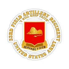 Kiss-Cut Stickers - Army - 33rd FAR w Cold War SVC