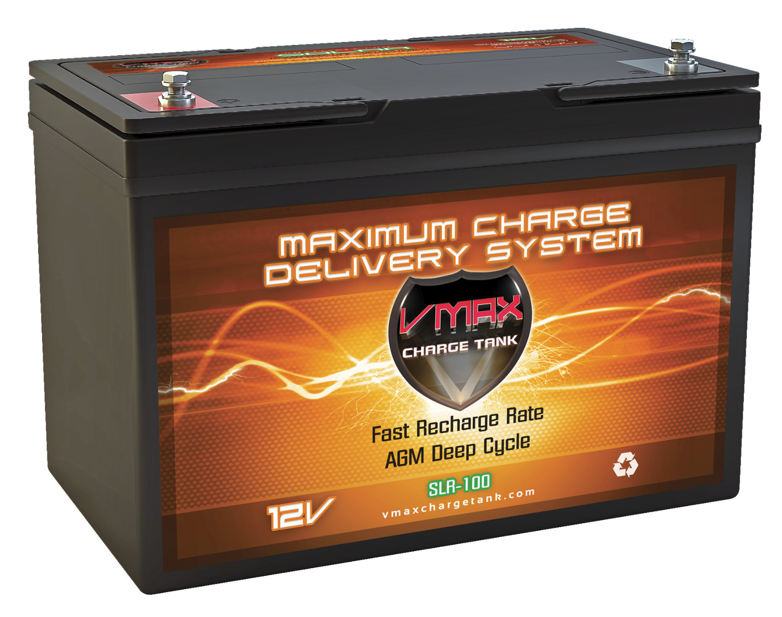 VMAX SLR100 12V 100Ah AGM Deep Cycle Battery for YINGLI ENERGY Solar Panels