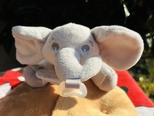 Philips Avent Elephant Soothie Snuggle Pacifier Holder Gray Plush Lovey Paci
