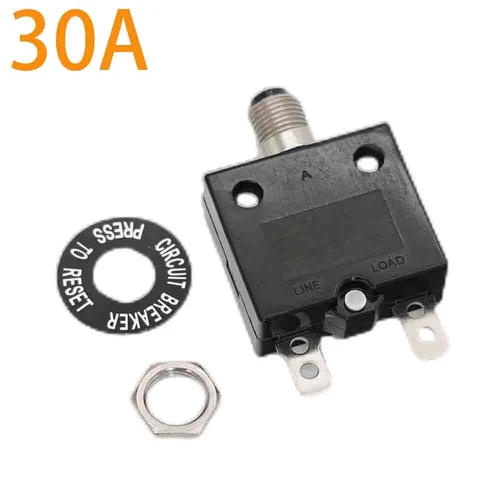 3x Universal 5-50 Amp Drucktaster Thermo Leitungsschutzschalter 12-50V DC 125-250V NEU - Bild 9 von 30