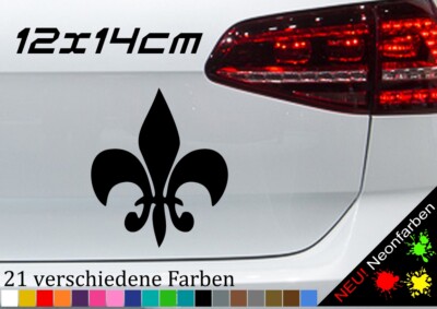 Aufkleber Lilie 14x12cm heraldisch Blume Symbol Fleur De Lis New Louisiana JDM