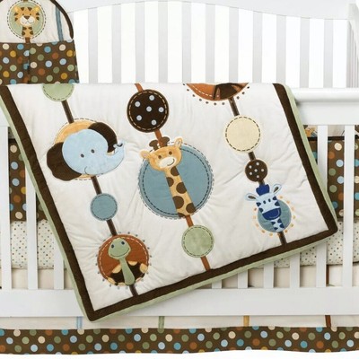 Nojo Jungle Tales Animal Babies Crib Bedding Comforter Blanket