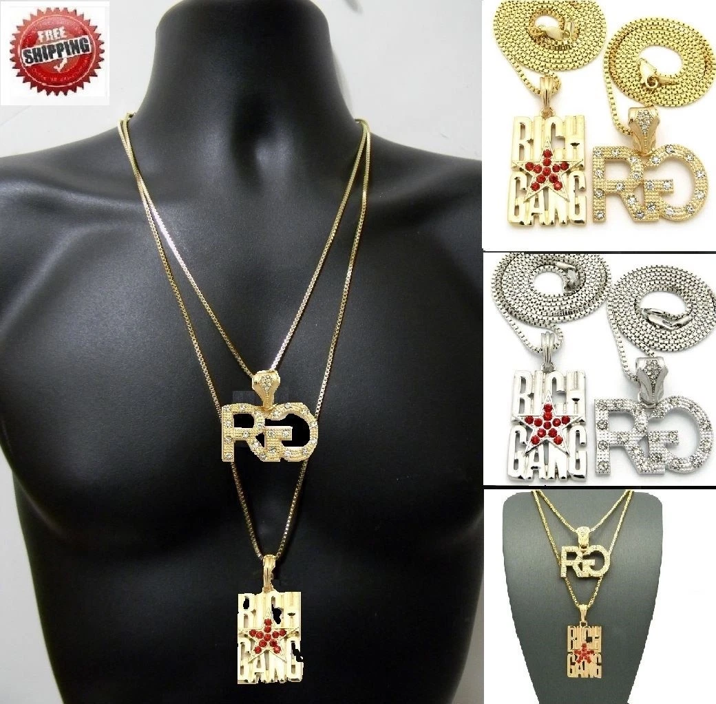 Hip hop hotsell initial pendants