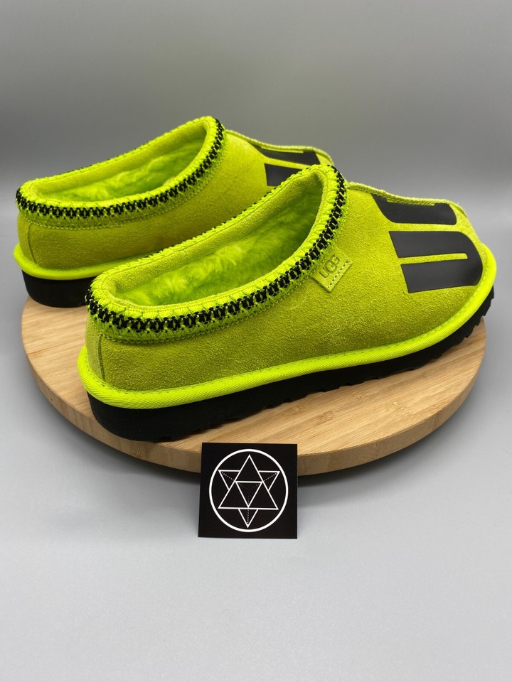 UGG Shoes Mens 10 Green Slippers Tasman Chopd Sheepskin Suede Casual