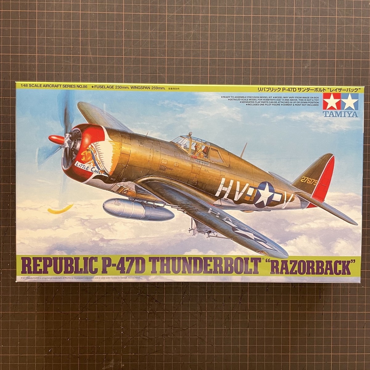 TAMIYA 1/48 No.86 REPUBLIC P-47D THUNDERBOLT RAZORBACK Model TAMIYA 1/48 No.86 REPUBLIC P-47D THUNDERBOLT RAZORBACK Model