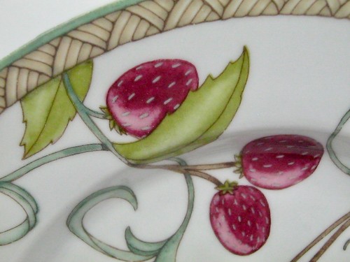 4 Pcs Dansk Umbrian Fruits Salad Plates Portugal Dishwasher Microwave 9" - Picture 3 of 5