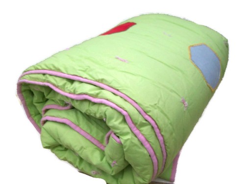 Pottery Barn Kids Green Multi Colors Paige Dots Shape Patch Full Queen Quilt New - Picture 3 of 4