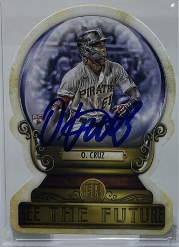 Oneil Cruz Rookie Auto PSA 9/10 -2022 Topps Gypsy Queen Die Cut - Pirates - Electric - Bild 5 von 8