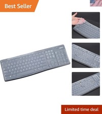 Fingerprint and Scratch Resistant Keyboard Skin for Logitech MK270 MK295 - Clear