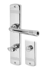 Massiv Messing Türbeschlag Helena Prime LS Chrom Türgriffe Türklinke Türdrücker