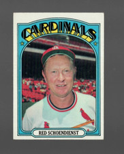 1972 Topps Baseball Red Schoendienst St. Louis Cardinals #67 Near Mint