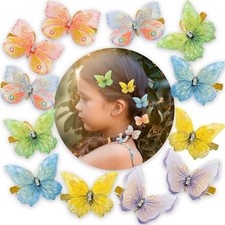12 Pcs Butterfly Hair Clips, Colorful Butterfly Clips for Hair Girls and