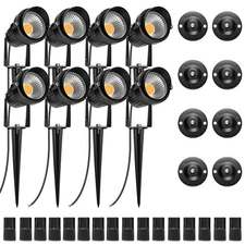 MEIKEE 7W LED Landscape Lights Pathway Lighting Low Voltage Spotlights Warm