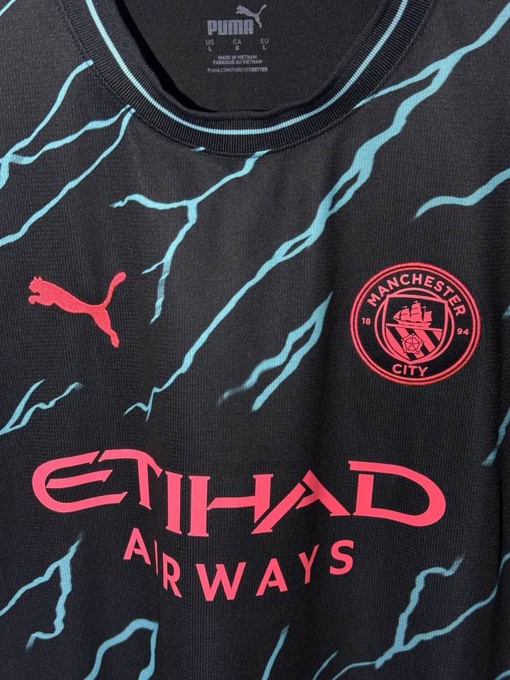 PLAYER ISSUE PUMA MANCHESTER CITY 2023-2024 DE BRUYNE 17 JAPAN PRE SEASON JERSEY - Photo 3/4