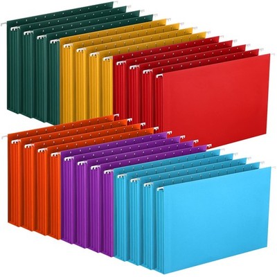 24 Pcs Hanging File Folders with Full Height Gusset A4 Letter Size Hanging Fi...