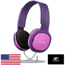 PHILIPS Kids On-Ear Wired Headphones w/ Cord, 85dB Volume Limiter, Comfort Fit