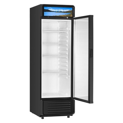 9.7 Cu.Ft Glass Door Beverage Cooler, Adjustable Shelves, LED Light
