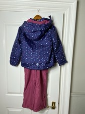 Tuta da sci bambina età 6-7 giacca ha skipass indossato per 5 giorni