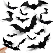 120 St&uuml;ck Halloween Deko,Fledermaus Deko,3D Papier Fledermause Dekoration