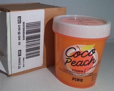 Victoria Secret Coco Peach Glow Boosting Body Scrub W/ Vitamin C & Coconut Oil