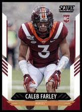 2021 Score Base Caleb Farley RC Virginia Tech Hokies 341