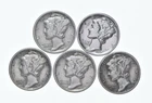 High Grade Lot 1939 1937 1937 1938 1935 Mercury Dime Collection *300