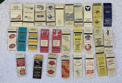 VTG Matchbook Cover Lot 28 Advertising Tobacco Cigar Bank Florida Ephemera