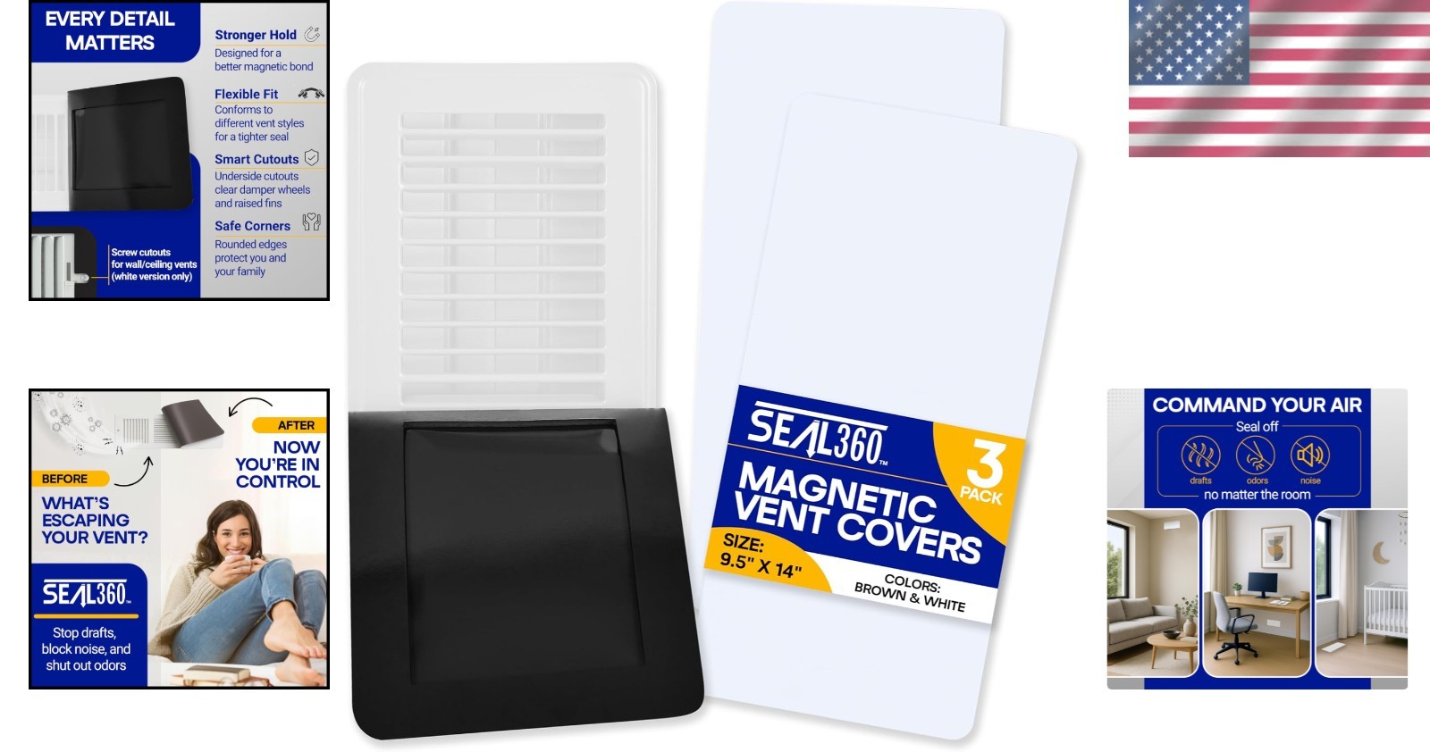 как выглядит Magnetic Vent Covers 2-Pack, Complete Seal for Air Registers фото