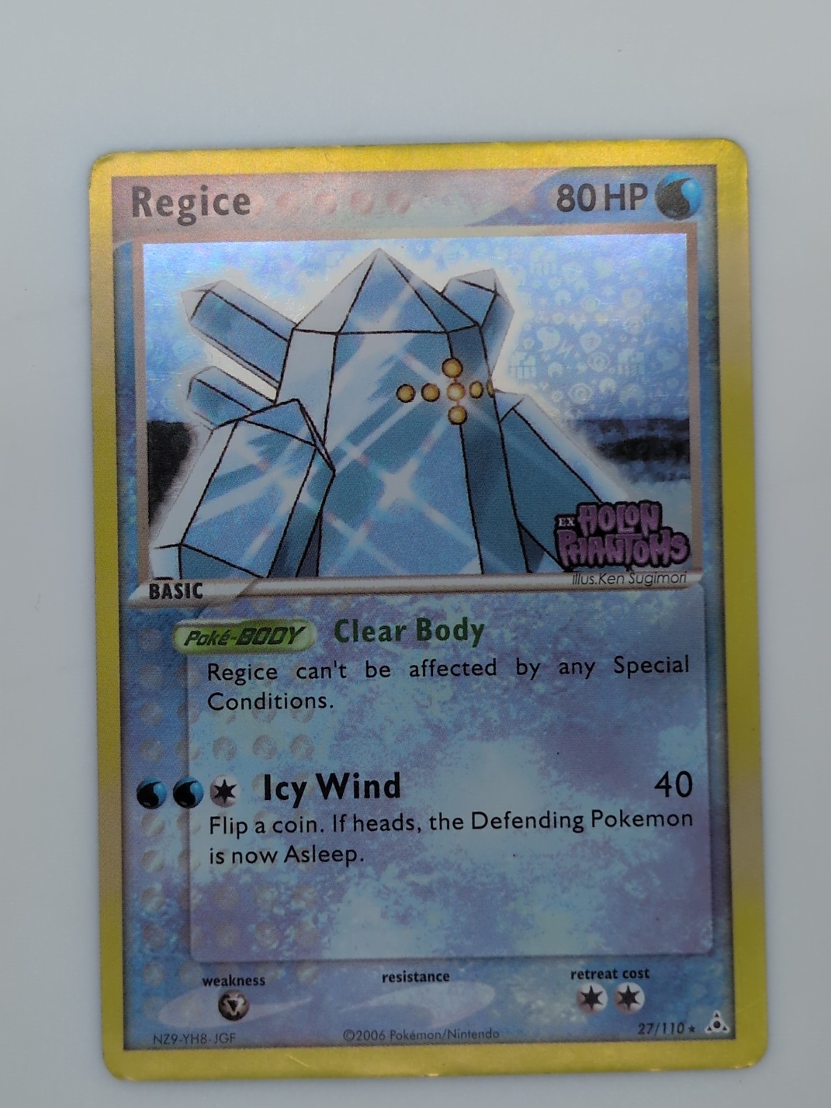 Regice 27 Near Mint | EX Holon Phantoms Rare