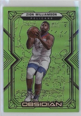 2021-22 Panini Obsidian Electric Etch Green Flood 2/25 Zion Williamson #72 3d3