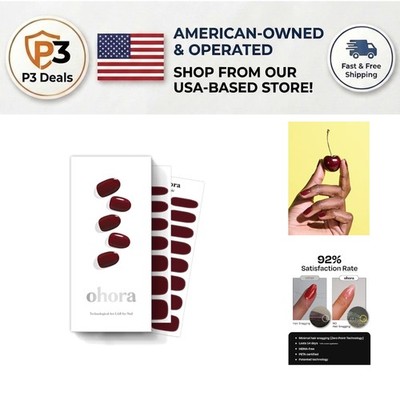 Burgundy Gel Nail Strips - Long-Lasting 30-Pack for Effortless Style