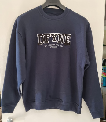DFYNE Limited Edition 3rd Birthday Sweatshirt Navy Blue Crewneck Size M BNWT
