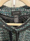 J Crew Blazer Women Tweed Fanfare Peackock Green Wool Blend Lined Metal Button 2 — photo 3