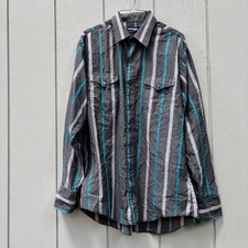 WRANGLER  Vintage Cowboy Cut Regular Fit  Long-Sleeve Shirt  15.5 x 35  Made in USA  