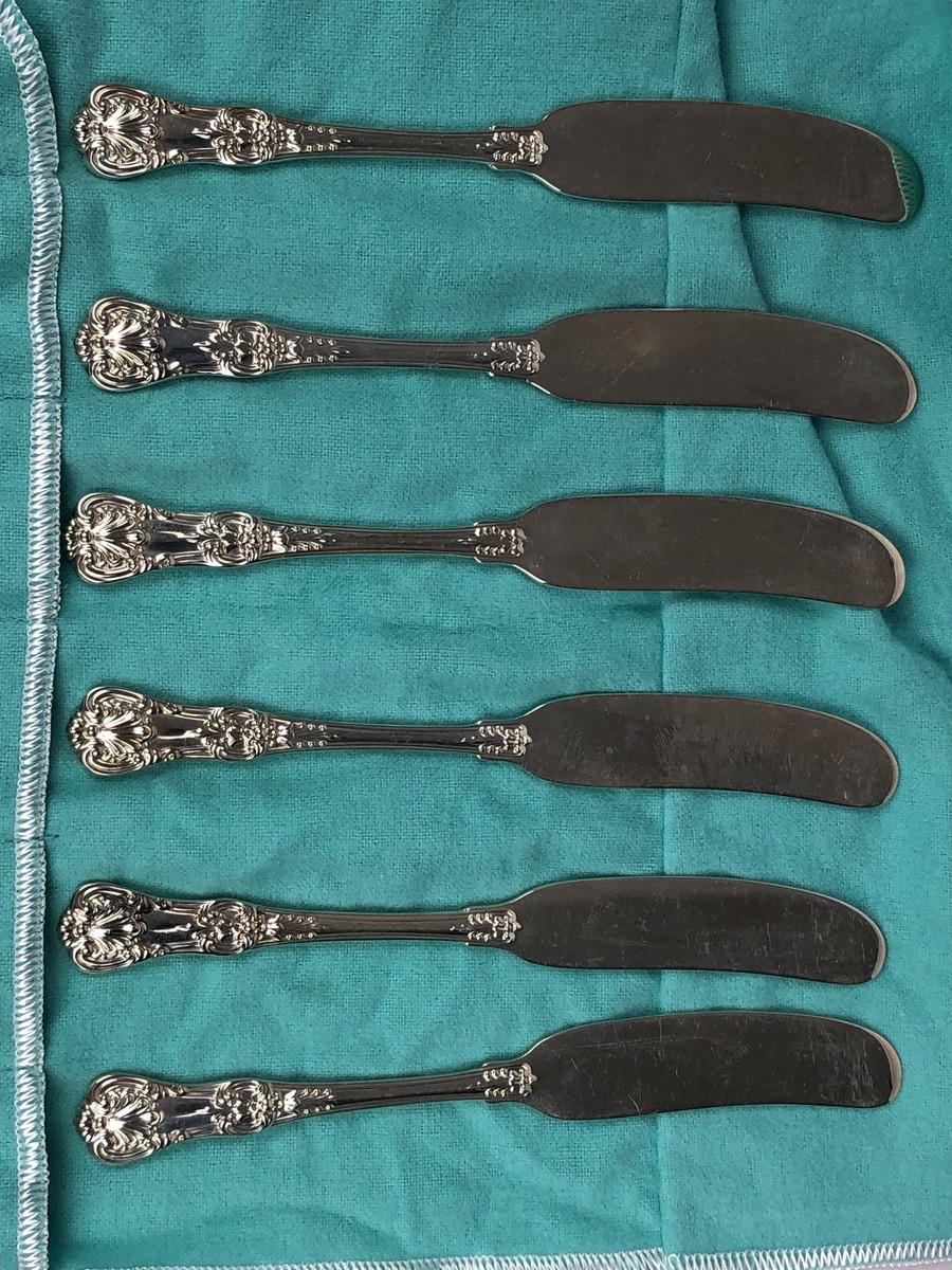 6 Tiffany & Co Sterling Silver English King pattern Butter Pat