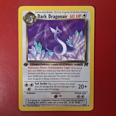 Dark Dragonair 33/82 Team Rocket Regular FIRST EDITION Pokémon Card