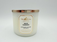 Bath & Body Works Candle White Gardenia Large 3 Wick White Barn 14.5 oz Scented