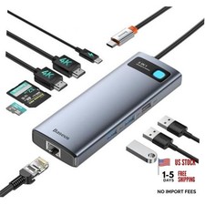 Laptop Docking Station Dual Monitor USB C Hub up to 4K 120Hz 9 in 1