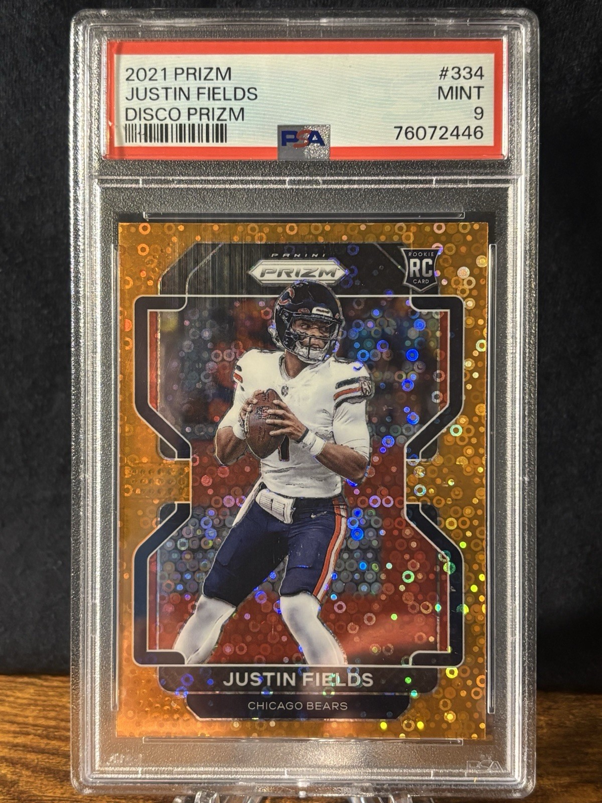 2021 Panini Prizm Justin Fields Disco Prizm PSA 9 #334