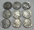Lot Of 9 Buffalo Nickels. Various Grades, Years, And Mintmarks. Video A1099.