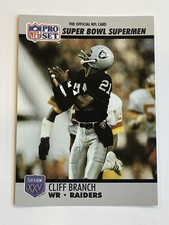 1990 Pro Set Super Bowl Silver Anniversary Football #46 - Cliff Branch - Raiders
