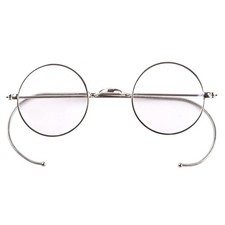 Small Round Optical Rare Wire Rim Eyeglasses Frame Silver, 41