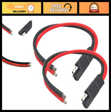 2 Pin SAE Connector Cable - Quick Disconnect Plug, 1ft Automotive Extension for
