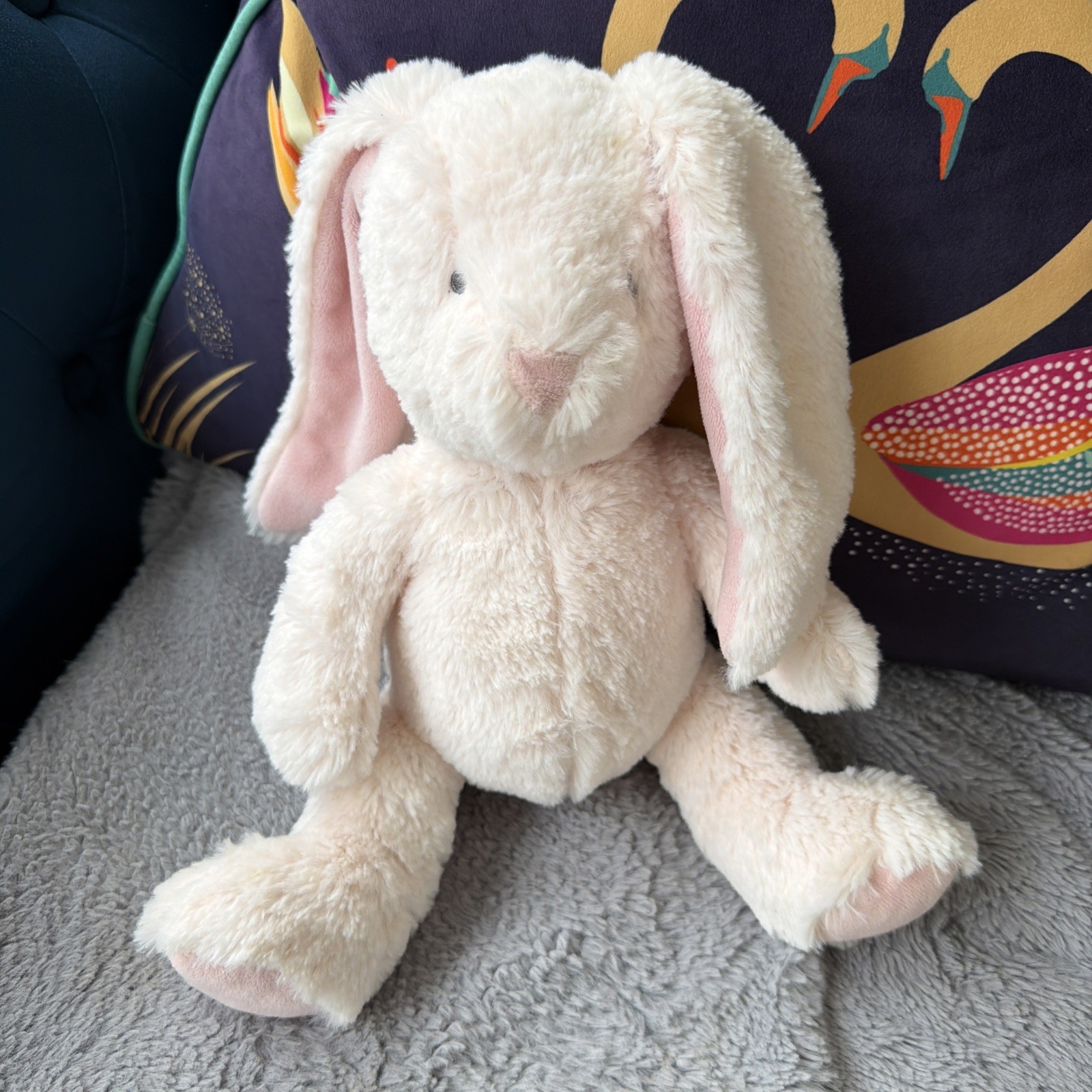 Marks And Spencer M&S Pale Pink Bunny Rabbit Comforter Soft Toy Plush 06583446