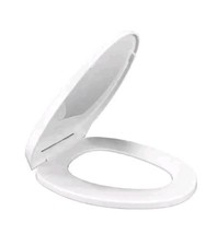 Glacier Bay Round Soft Toilet Seat in White PVC Sheet